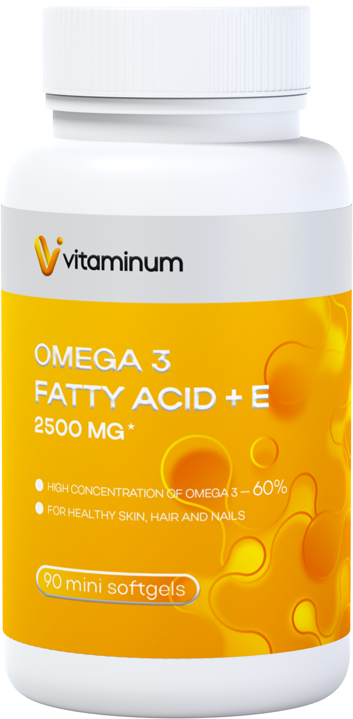  Vitaminum ОМЕГА 3 60% + витамин Е (2500 MG*) 90 капсул 700 мг   в Иркутске